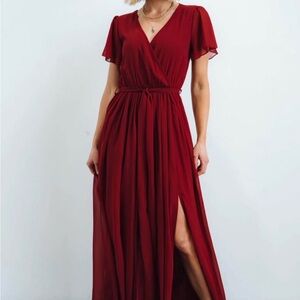 Elegant Red Maxi Dress